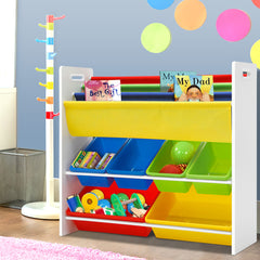 Kids Bookcase Childrens Bookshelf Toy Storage Organizer Display Rack Book