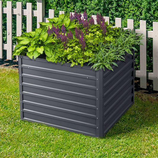 Garden Bed 2PCS 100X100X77CM Galvanised Steel Raised Planter