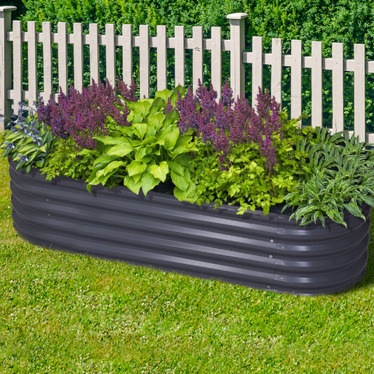 Galvanised Raised Garden Bed Steel Instant Planter 160X80X42CM