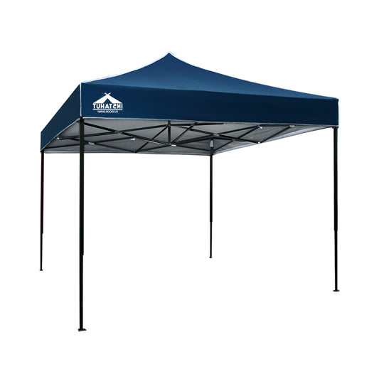 Gazebo Pop Up Marquee 3x3m Outdoor Tent Folding Wedding Gazebos Navy