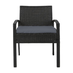 Set of 2 Outdoor Dining Wicker Chairs