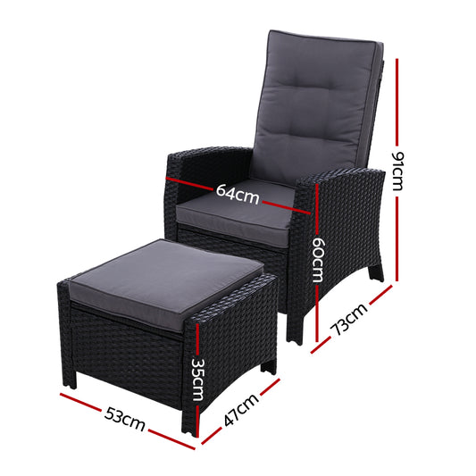 Recliner Chair Sun lounge with Ottoman