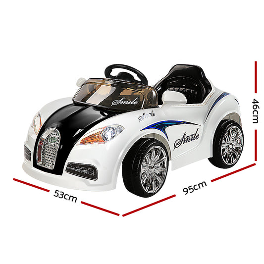 Kids Ride On Bugatti Car - Black & White