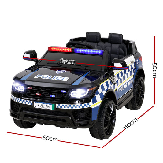 Patrol Police Car Inspired  Electric Powered Kids Ride On Car - Black