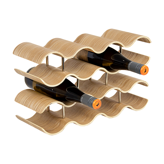 Wooden Wave Wine Rack