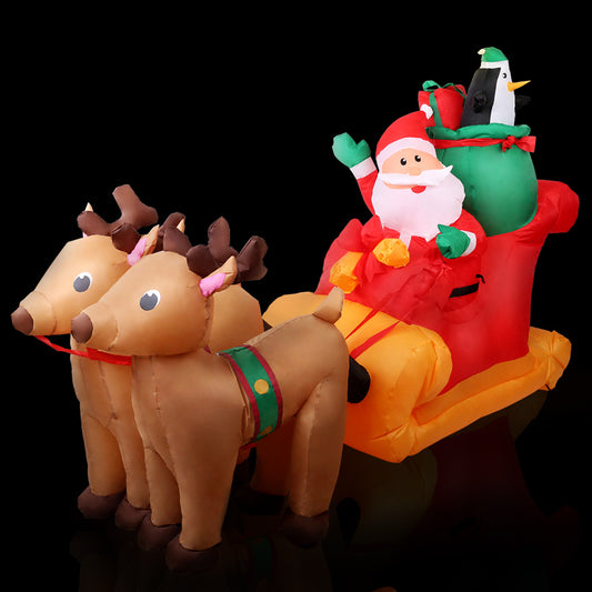 Inflatable Santa On Sleigh