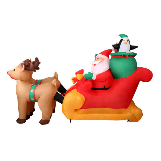 Inflatable Santa On Sleigh