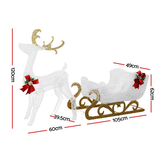 Christmas Lights Motif LED Rope Light Reindeer Sleigh Xmas Decor