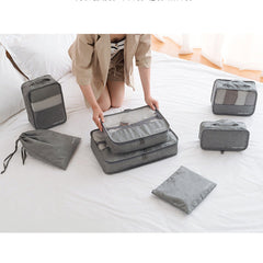 7Pcs Packing Travel Bags Luggage Organiser Inserts