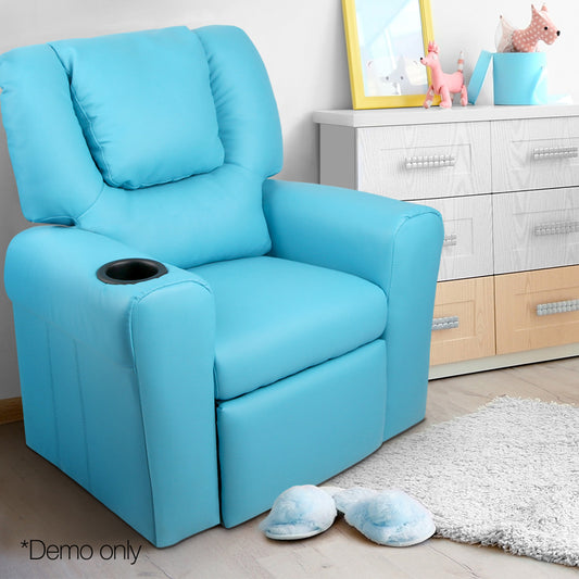 Kids PU Leather Reclining Armchair