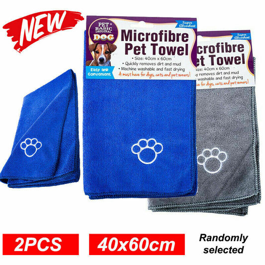 2Pcs Microfiber Super Absorbent Pet Towel